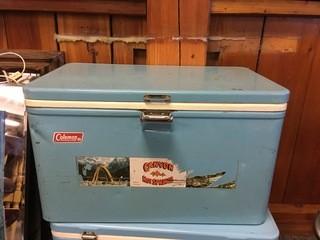 Vintage Metal Coleman Cooler.