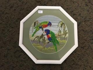 Parrot Framed Cross Stitch.