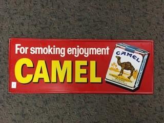 Camel Cigarettes Metal Sign.