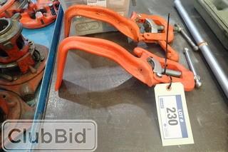 Lot of 2 Ridgid Pipe Vices. 