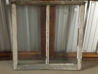 Antique Window, Approximately 32" x 32".