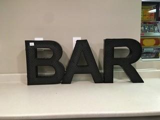 Light Up Bar Letters.