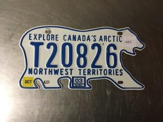 NWT License Plate.