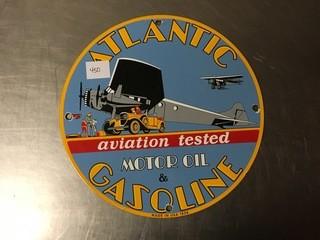 Atlantic Gasoline Porcelain Sign.