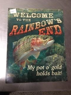 Rainbow's End Metal Sign.