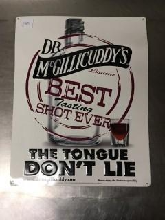 Dr. McGillicuddy's Liqueur Metal Sign.