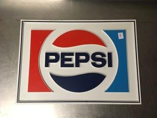 Plastic Pepsi Sign.