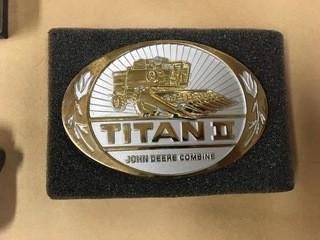 Titan II John Deere Belt Buckle.