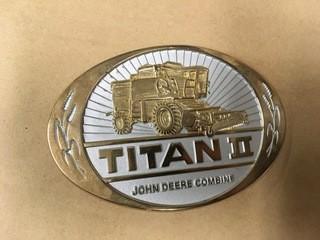 Titan II John Deere Belt Buckle.