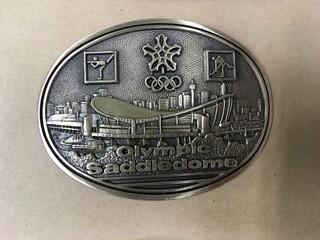 Olympic Saddledome Belt Buckle.