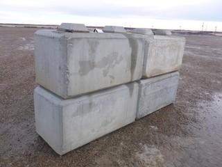 Qty Of (4) Concrete Barriers