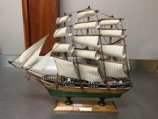 "Cutty Sark" Wooden Clipper Model (20" x 16") 