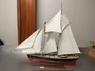 "Cannadienne" Wooden Schooner Model ( 28" x 24")