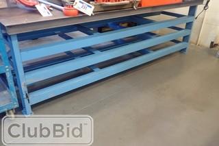 Approx. 9'x4 1/2'  Metal Shop Table.