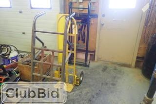 Lot of 3 2-wheel Warehouse Trucks.