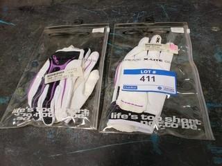 (2) Ladies Riding Gloves - Sizes Small and Large