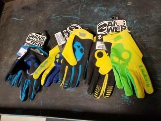 (3) Skull Candy Gloves - Sizes 2-XL, 1-XXL 