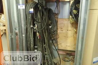 Lot of Asst. Electrical Hose, High Pressure Hose, Flanges, Lighting, etc. 