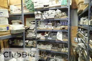 Contents of 2 Sections EZ-Rect Shelving Including Asst. P-Traps, Sink Fixtures, Valves, etc. **NOTE: SHELVING AND RACKING NOT INCLUDED**