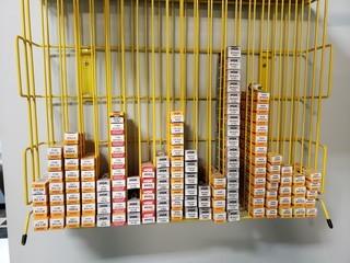 Qty of NGK Spark Plug c/w Storage Rack/Display Case
