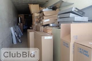 Dry Van and Contents Including Stainless Steel Sinks, Galvanized Ducting, Galvanized Elbows, Toilet Tank, etc.