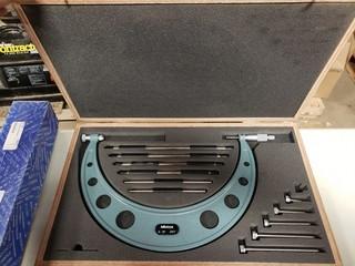 Mitutoyo Outside Caliper Micrometer c/w Adapters - 6 in - 12 in