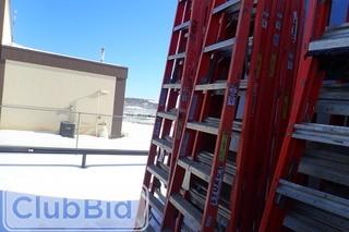Lot of 7 Asst. Fiberglass/Aluminum Step Ladders. 