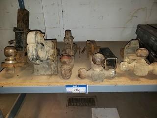 Quantity of Various Sized Ball Hitches, (1) Pintle Hitch