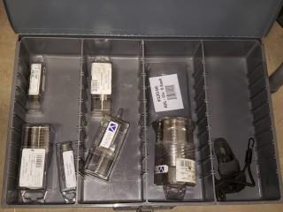 Metal Cases c/w 1/2 to 2 in. Assorted New Taps