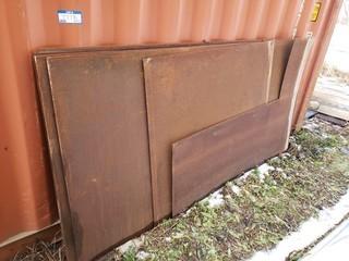 Qty of Steel Sheets, 4 ft x 8 ft, 1/8 in Thick, 9 Full Sheets