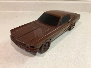 Wooden Ford Mustang, 4 1/2" x 12 1/2" x 3 1/2".