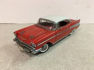 Crown Premium Limited 1957 Chevy Bel Air, Scale 1:24 Diecast Model.