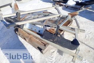 Lot of 4 Headache Racks and Truck Bumper.