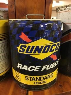 5 Gallon Drum Sunoco Race Fuels Supreme Leaded Gasoline.