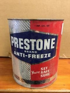 1 Gallon Prestone Antifreeze Can.