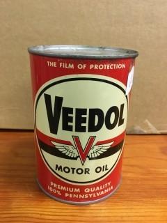 1 Quart Veedol Motor Oil Can, Unopened.