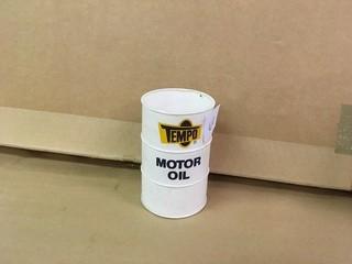 Plastic Tempo Motor Oil Drum. 