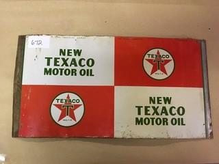 New Texaco Motor Oil Can Sign.