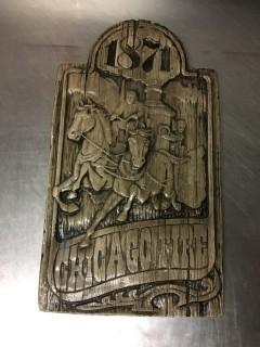 1871 Chicago Fire Wall Decoration, 11"x 20".