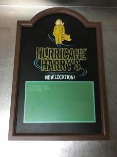 Hurricane Harry's Chalkboard Sign, 16" x 24".