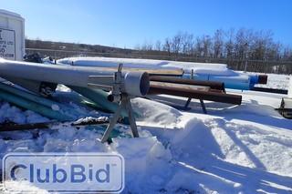 Lot of Pipe Racks w/ Asst. Steel Pipe. 
