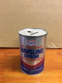 Texaco Havoline Motor Oil Can with Coin Slot.