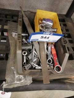 Qty Of Assorted Sockets And Box Wrenches C/w Adjustable Wrench