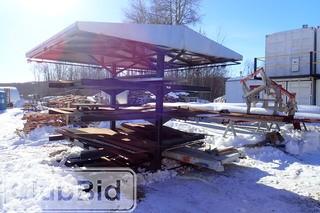 Steel Plate Rack and Contents.