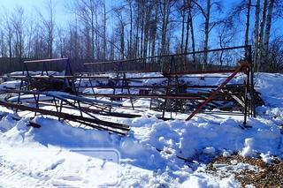 Lot of 2 Double Sided Cantilever Racks and Contents.