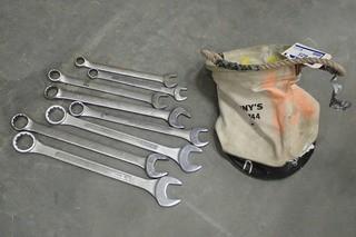 Qty Of Assorted Size Wrenches C/w Kuny Bag