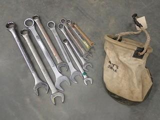 Qty Of Assorted Size Wrenches C/w Kuny Bag