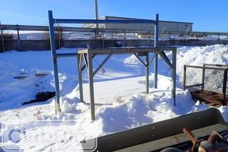 Lot of Steel Shop Shelf and Rack.