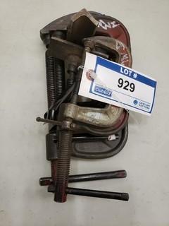 Qty Of (4) Assorted Size C-Clamps