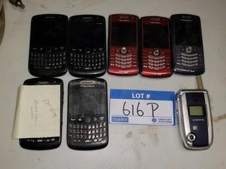 (8) Qty of Blackberrys